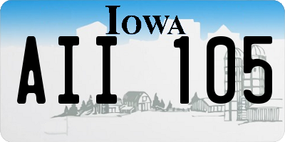 IA license plate AII105