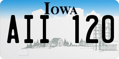 IA license plate AII120