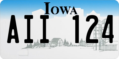 IA license plate AII124