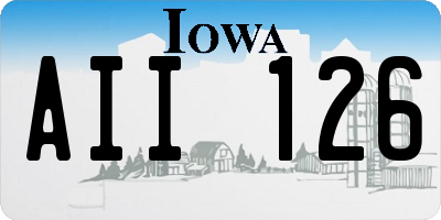 IA license plate AII126