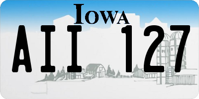 IA license plate AII127