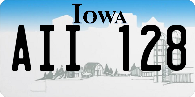 IA license plate AII128