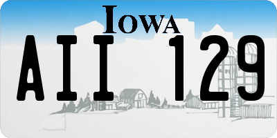 IA license plate AII129