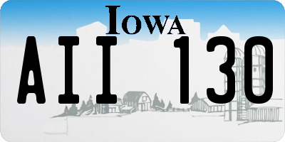 IA license plate AII130