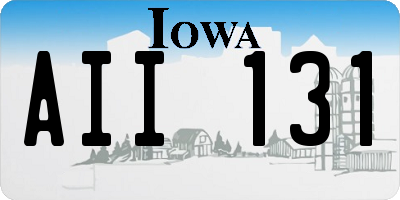 IA license plate AII131