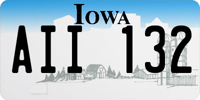 IA license plate AII132