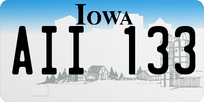 IA license plate AII133