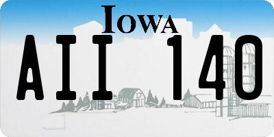 IA license plate AII140