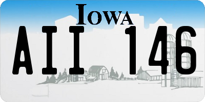 IA license plate AII146