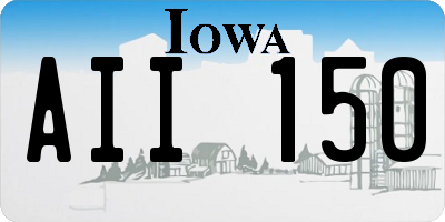IA license plate AII150