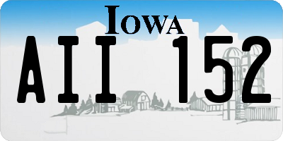 IA license plate AII152