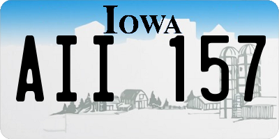 IA license plate AII157