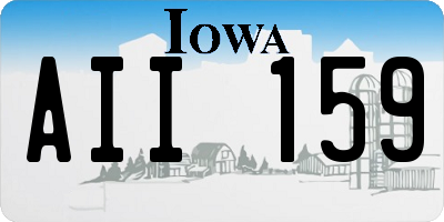 IA license plate AII159