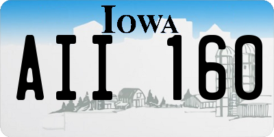 IA license plate AII160