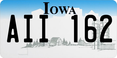 IA license plate AII162