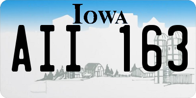 IA license plate AII163