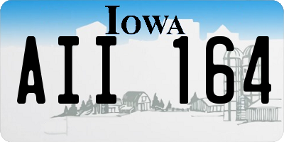 IA license plate AII164