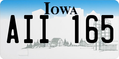 IA license plate AII165