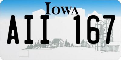 IA license plate AII167