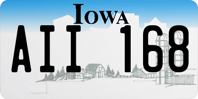 IA license plate AII168