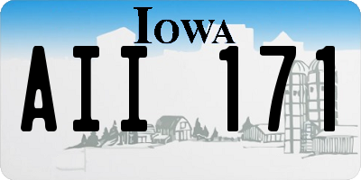 IA license plate AII171