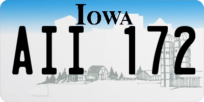 IA license plate AII172