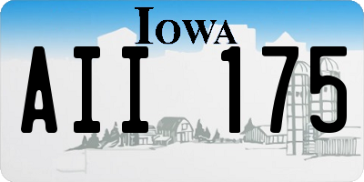 IA license plate AII175