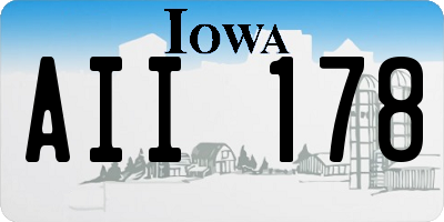 IA license plate AII178