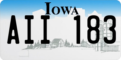 IA license plate AII183