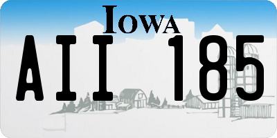 IA license plate AII185