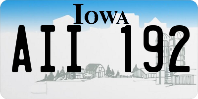 IA license plate AII192