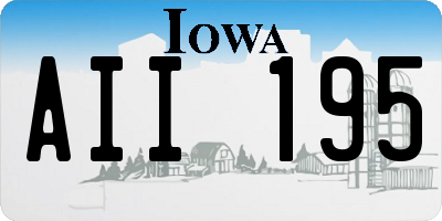 IA license plate AII195