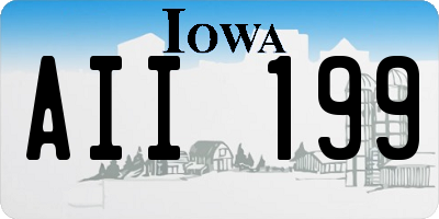 IA license plate AII199