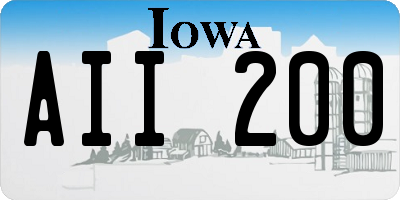 IA license plate AII200
