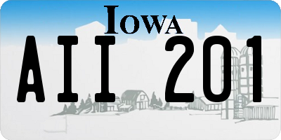 IA license plate AII201