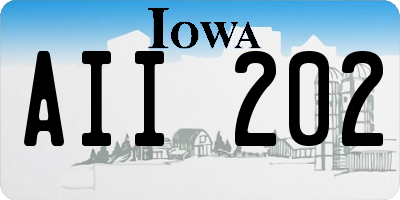 IA license plate AII202