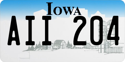 IA license plate AII204
