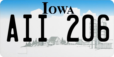 IA license plate AII206