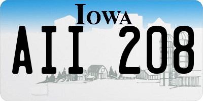 IA license plate AII208