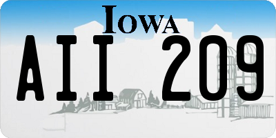 IA license plate AII209