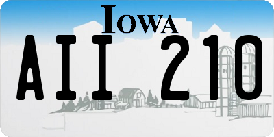 IA license plate AII210