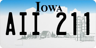 IA license plate AII211