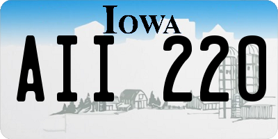 IA license plate AII220