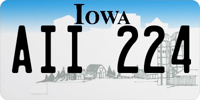 IA license plate AII224