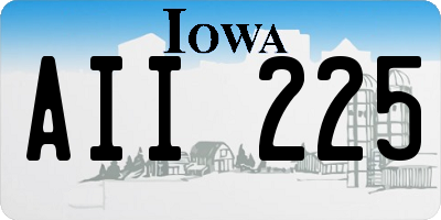 IA license plate AII225