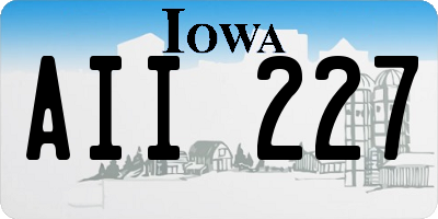 IA license plate AII227