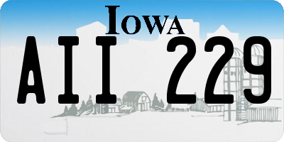 IA license plate AII229