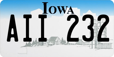 IA license plate AII232
