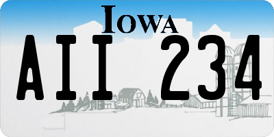 IA license plate AII234