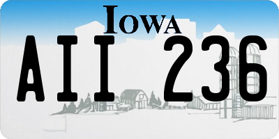 IA license plate AII236